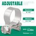 fuel clamps adjustable graphic, 7/16–1/2 inch; 9 mm band width and 0.6 mm thickness for reliable, compact engine lines