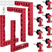 Corner clamps for woodworking set with red L-squares and L-bolts; durable aluminum helps square boxes, frames, cabinets.