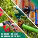 Application scenes highlight stainless steel pex crimp rings preventing leaks on sprinklers, garden hoses, and home plumbing.