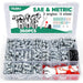 Large 260PCS SAE and metric kit with wrenches, caps, and assorted angles; organized case for fittings grease service.