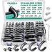 Details of clamps for wire cable: 304 stainless band, thick rubber insulation, for 6M (1/4 in) bolt installation.
