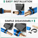 Step shots show pex a crimp rings clamped on a brass barb, then removed; easy install and simple disassembly for PEX hose.