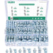 Infographic lists grease fittings sizes across M6, M8, M10 and SAE; labeled images help identify the right piece fast.
