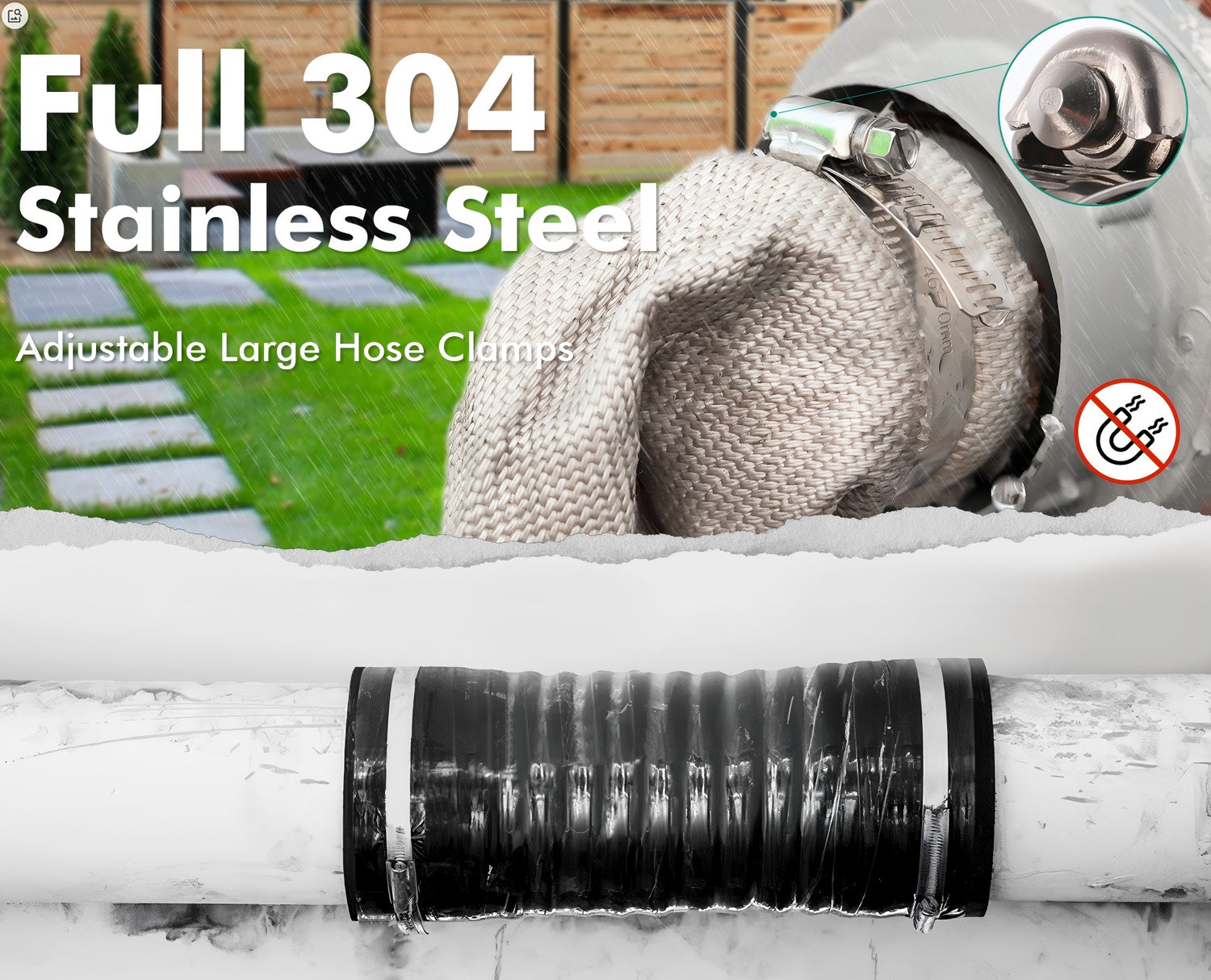 Corrosion-Proof Large Hose Clamp