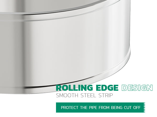 Rolling Edge, Smooth Strip, Safer on Hoses