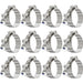 fuel line clamp removal shown on 12 stainless clamps; locknut design allows easy loosening and reuse during service