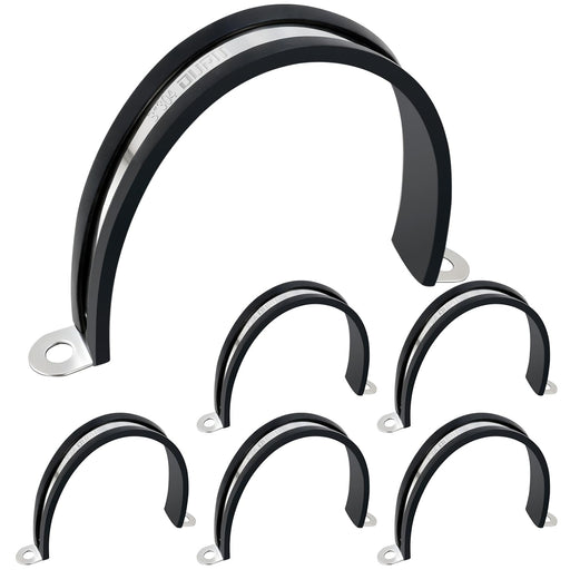 Six large arches displayed, cable anchors set of rubber cushioned stainless clamps for large conduit or tubing mounting