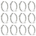 12-pack fuel pump hose clamp set, stainless T-bolt style, 4.76–5.08 inch diameter range for secure, leak-free joints.