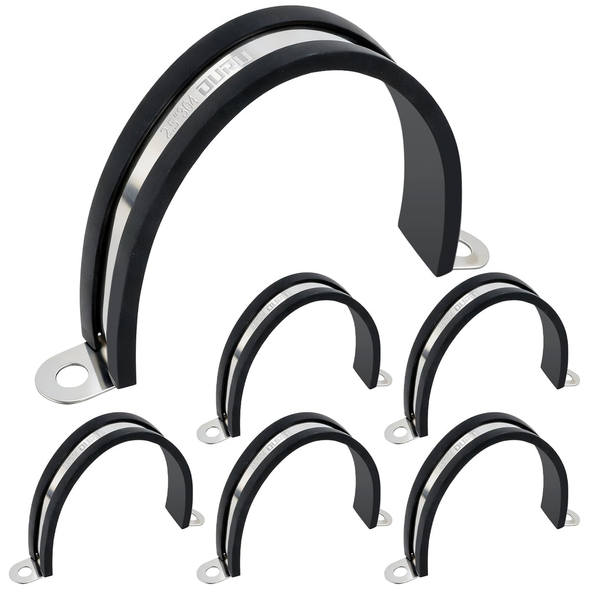 304 stainless steel pipe clamp in bagged packs