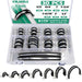 30 PCS large cable clamps kit in organizer box, cushioned P-clamps manage pipes, wires, and hoses in shop or home.