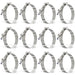 Set of twelve high pressure fuel line clamp T-bolt fasteners, uniform 3.50–3.82 inch range for secure heavy-duty sealing.