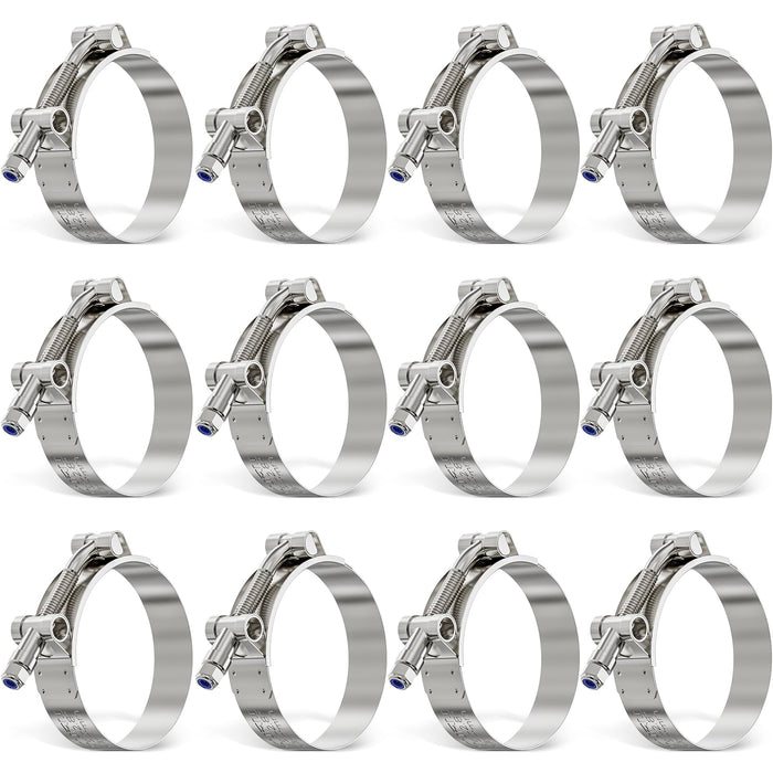 fuel line hose clamp, T-bolt 63–71 mm; smooth 19 mm band prevents hose damage while ensuring leak-free connection
